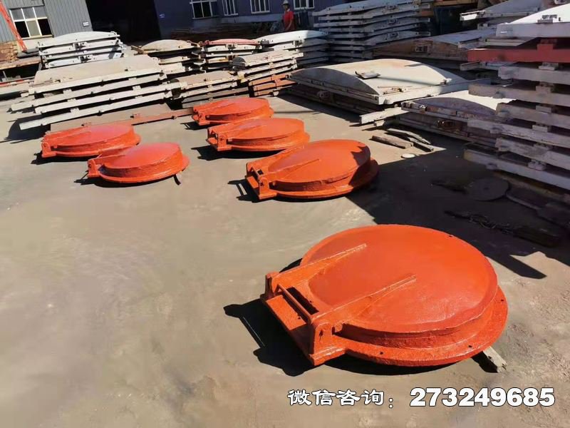 铸铁圆型管道拍门 铸铁拍门